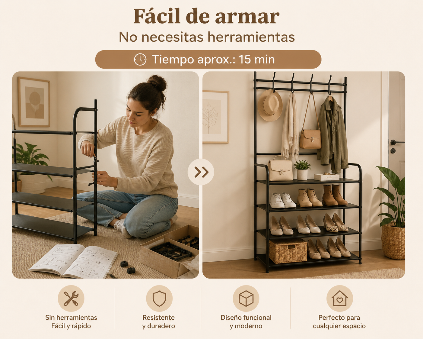 Organizador de 5 niveles - Zapatero y Ropero